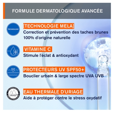 Uriage Dépiderm Soin de Jour Anti-Taches Teint Terne SPF50+ 30 ml