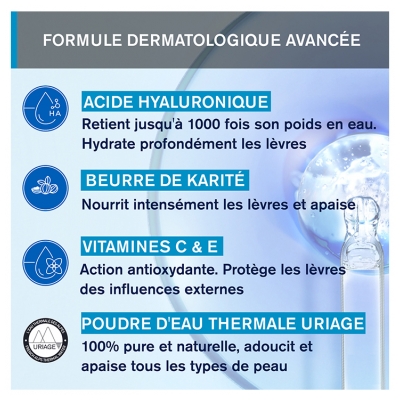 Stick Lèvres Hydratant à la Poudre d'Eau Thermale - Formule Nourrissante 4 g
