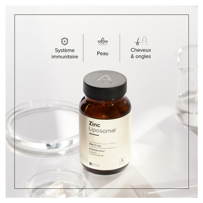 A-Lab Zinc Liposomal 15 mg Immunité Peau Cheveux Vision Acné Assimilation Renforcée 60 Gélules