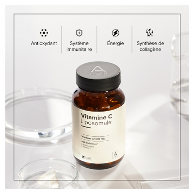 A-Lab Vitamine c Liposomale 1000 mg Vitalité Anti-Fatigue Antioxydant Assimilation Renforcée 60 Gélules