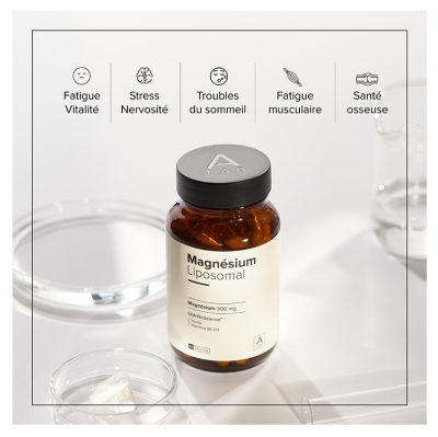 A-Lab Magnésium Liposomal 300 mg Stress Fatigue Troubles du Sommeil 63 Gélules