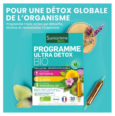 Santarome Programme Ultra Détox Bio (30 Ampoules)