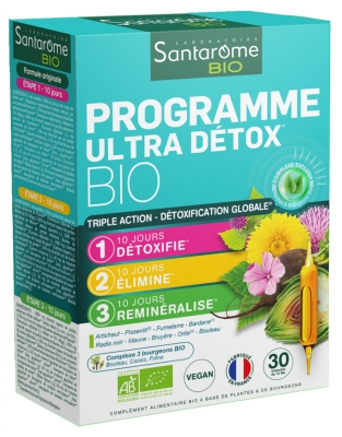 Santarome Programme Ultra Détox Bio (30 Ampoules)