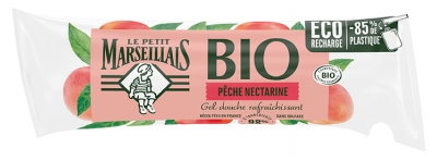 Le Petit Marseillais Berlingot Recharge Gel Douche Bio Rafraîchissant au Ph Neutre Pêche Nectarine 250 ml