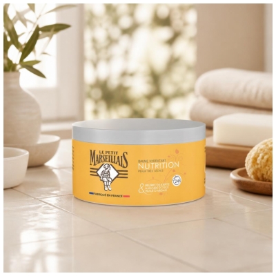 Le Petit Marseillais Baume Hydratant Nutrition Pour Peaux Trèsèches Karité Amande Douce & Argan 300 ml