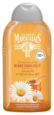 Le Petit Marseillais Shampooing Doux Blond Ensoleillée Camomille et Miel Bio - le Flacon de 250 ml