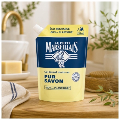 Le Petit Marseillais Gel Lavant Mains au Pur Savon Toutes Peaux Recharge 250 ml