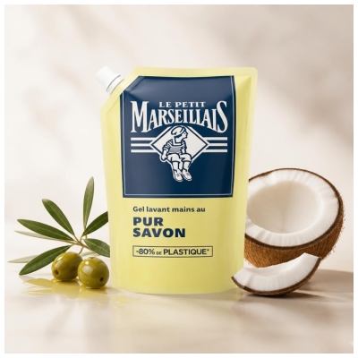 Le Petit Marseillais Gel Lavant Mains au Pur Savon Toutes Peaux Recharge 250 ml
