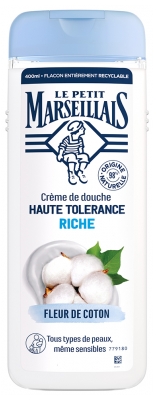Le Petit Marseillais Crème de Douche Fleur de Coton Haute Tolérance Riche 400 ml