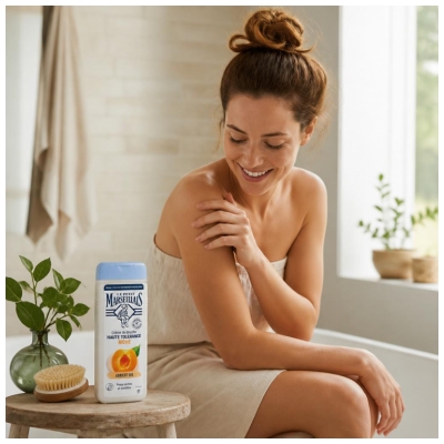Le Petit Marseillais Crème de Douche Abricot Bio Haute Tolérance Riche 400 ml