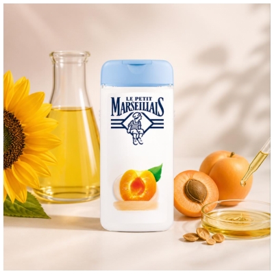 Le Petit Marseillais Crème de Douche Abricot Bio Haute Tolérance Riche 400 ml