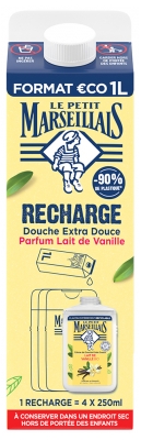 Le Petit Marseillais Eco-Recharge Douche Crémé Extra-Doux Lait de Vanille 1 l
