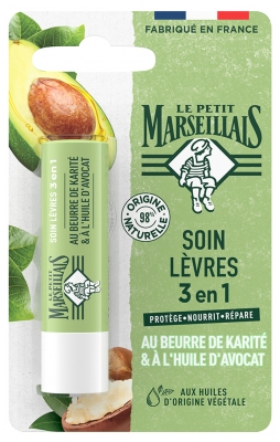 Le Petit Marseillais Soin Lèvres 3En1 Karité Avocat 4,9 g