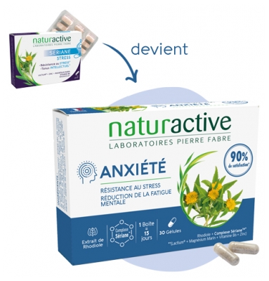 Naturactive Anxiété - Rhodiole + Complexe Sériane™ - 30 Gélules
