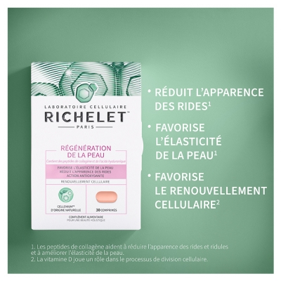 Richelet Régénération de la Peau Complément Alimentaire 30 Comprimés
