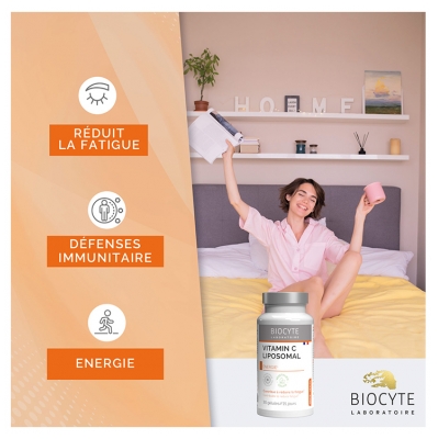 Biocyte Vitamine C Liposomale - Énergie - 90 Gélules