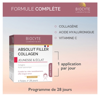 Biocyte Absolut Filler Collagen Jeunesse & Éclat 4 Fioles Poudre