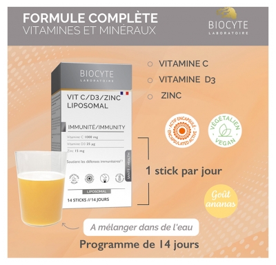 Biocyte Vitamine C-D3-Zinc Sticks