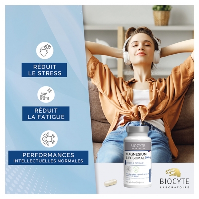Biocyte Magnésium Liposomal 300 mg - Stress & Fatigue - 60 Gélules