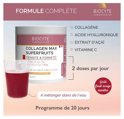 Biocyte Collagen Max Superfruits - Parfum : Fruits Rouges - Menthe