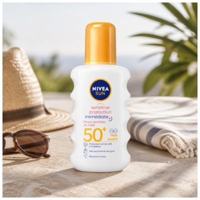 Nivea Sun Sensitive Protection SPF50+ Spray Solaire Peaux Sensibles 200 ml