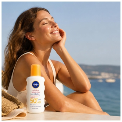 Nivea Sun Sensitive Protection SPF50+ Spray Solaire Peaux Sensibles 200 ml