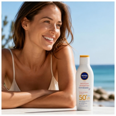 Nivea Sun Sensitive Protection Lait Solaire Peaux Sensibles SPF50+ 200 ml