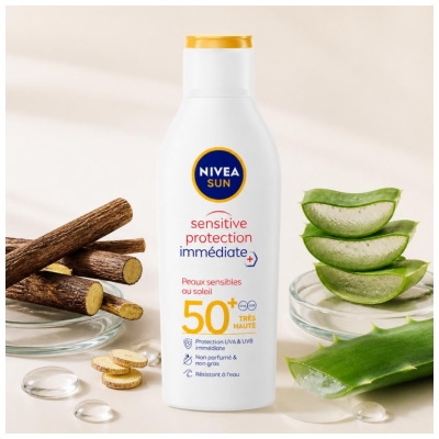 Nivea Sun Sensitive Protection Lait Solaire Peaux Sensibles SPF50+ 200 ml
