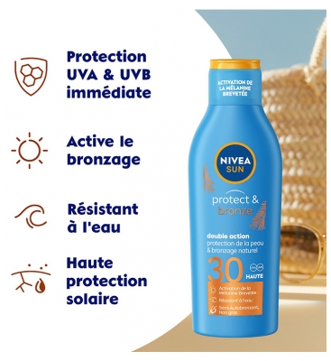 Nivea Sun Protect & Bronze Activateur de Bronzage Lait Solaire SPF30 200 ml