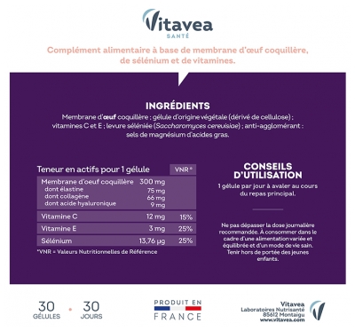 Vitavea Manhaé Collagène Expert - 30 Gélules - 1 Mois