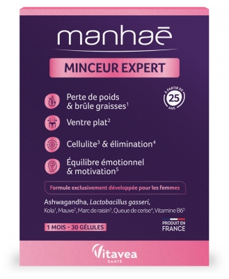 Vitavea Manhaé Minceur Expert Perte de Poids Brûle Graisse 30 Gélules