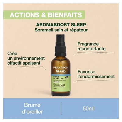 Pranarôm Aromaboost Sleep Sommeil Spray Bio 50 ml