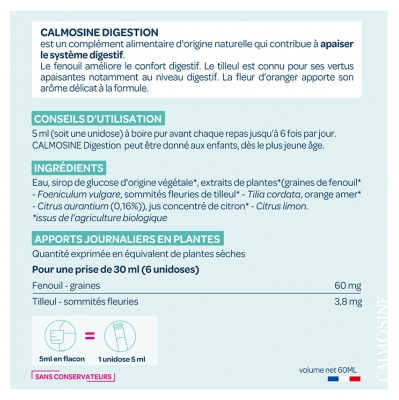 Calmosine Digestion Bio - Boite de 12 Sticks de 5 ml