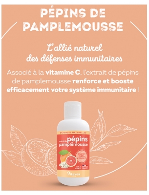 Vitavea Extrait de Pépins de Pamplemousse Vitamine C 100 ml