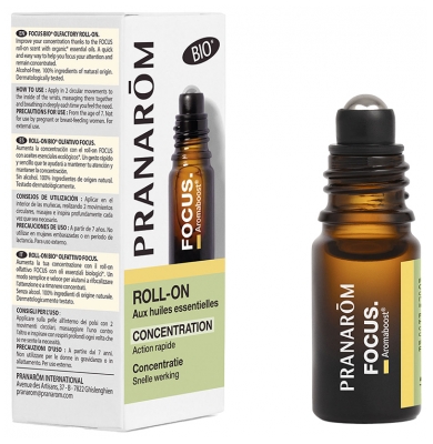 Pranarôm Aromaboost Roller Focus Concentration Bio 5 ml