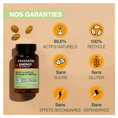 Pranarôm Aromaboost Energy Fatigue Physique et Mentale 60 Capsules