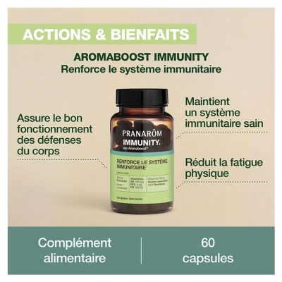 Pranarôm Aromaboost Immunity 60 Caps - Renforce le Système Immunitaire