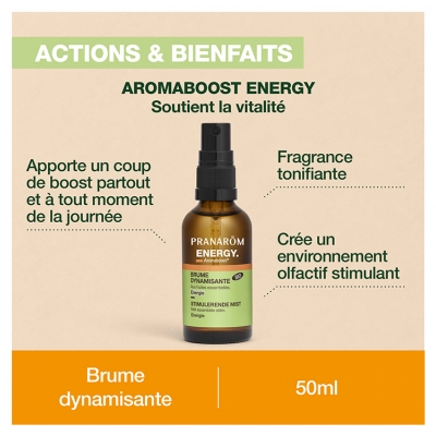 Pranarôm Aromaboost Energy Spray Bio 50 ml
