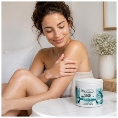 BeauTerra Crème Universelle Hydratante à l'Aloe Vera 400 ml