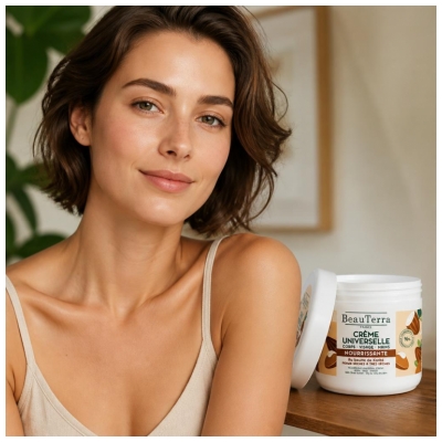 BeauTerra Crème Universelle Nourrissante au Beurre de Karité 400ml