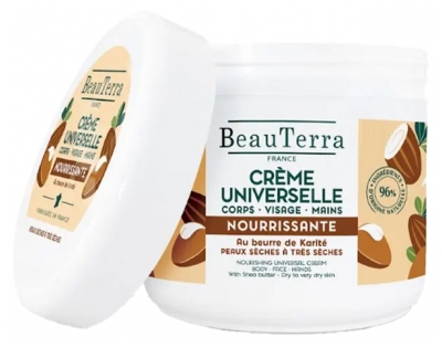 BeauTerra Crème Universelle Nourrissante au Beurre de Karité 400ml