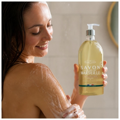 BeauTerra Savon de Marseille Liquide Parfum Fleur de Coton 1 L