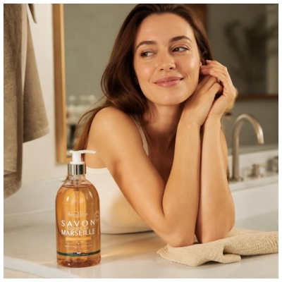 BeauTerra Savon de Marseille Liquide Parfum Vanille-Miel 1 L