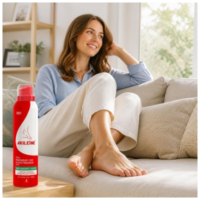 Akileïne Spray Fraîcheur Vive Pieds Echauffés Fatigués 150 ml