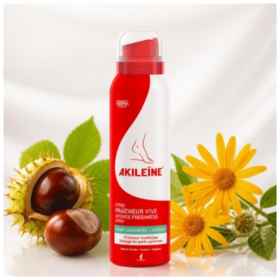 Akileïne Spray Fraîcheur Vive Pieds Echauffés Fatigués 150 ml