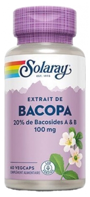 Solaray Bacopa Extrait de Bacopa 60 Capsules Végétales