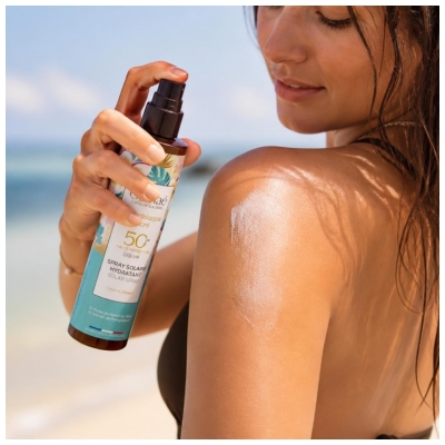 Osmaé Spray Solaire Hydratant Paradisiaque Tiaré Visage et Corps SPF50+ 150 ml 