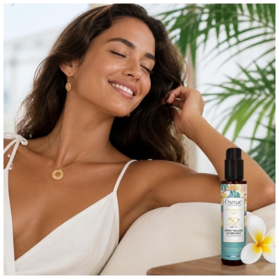 Osmaé Spray Solaire Hydratant Paradisiaque Tiaré Visage et Corps SPF50+ 150 ml 