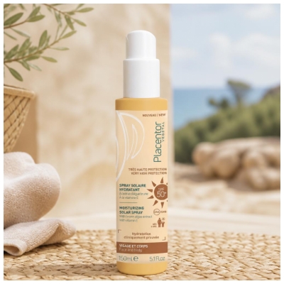 Placentor Végétal Spray Solaire Hydratant Visage et Corps SPF 50+ 150 ml 