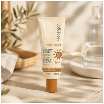 Placentor Végétal Fluide Solaire Correcteur de Taches Très Haute Protection SPF50+ 40 ml